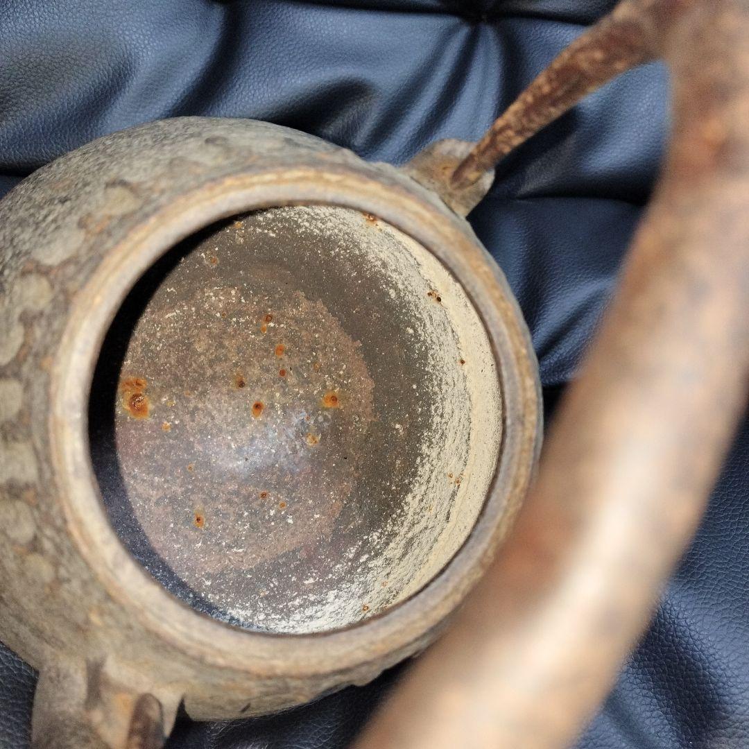 平安 省鋳堂 名人 省三造 胴名 富士 鉄瓶 古美術 骨董