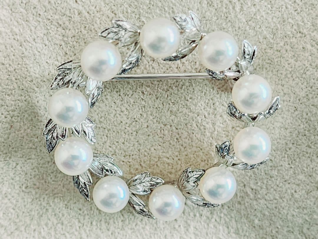 ミキモト ブローチ　ミキモト サークル ブローチ　ミキモト パール ブローチ