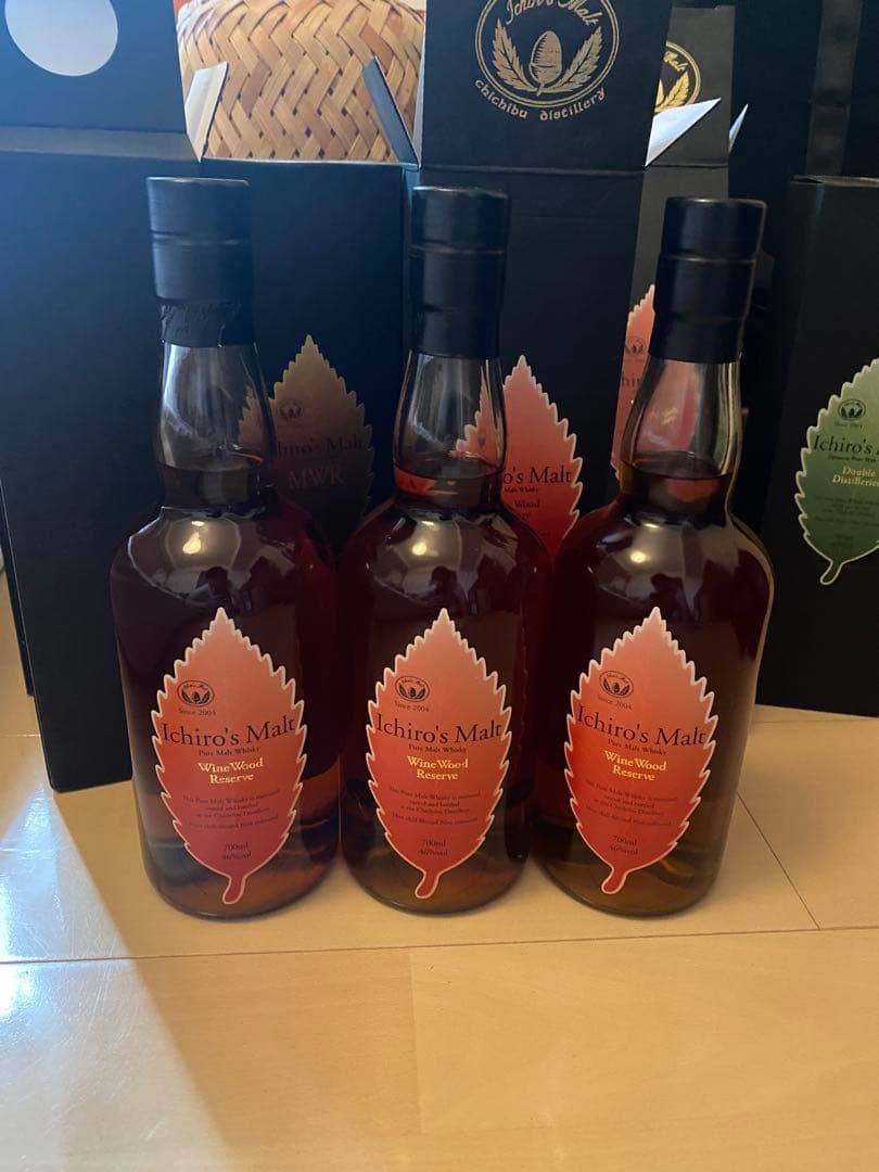 イチローズモルト　6本セットウイスキー 黒いボックス入り