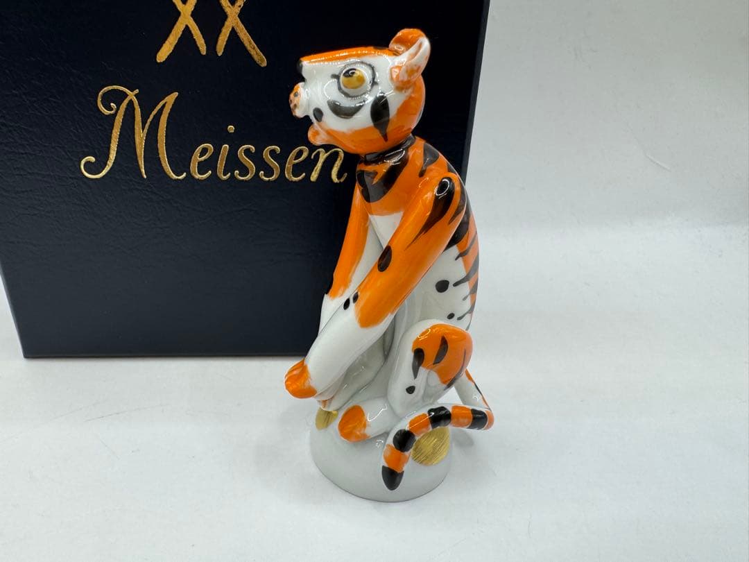 極美品 Meissen マイセン 干支シリーズ　フィギュリン 虎　トラ　寅