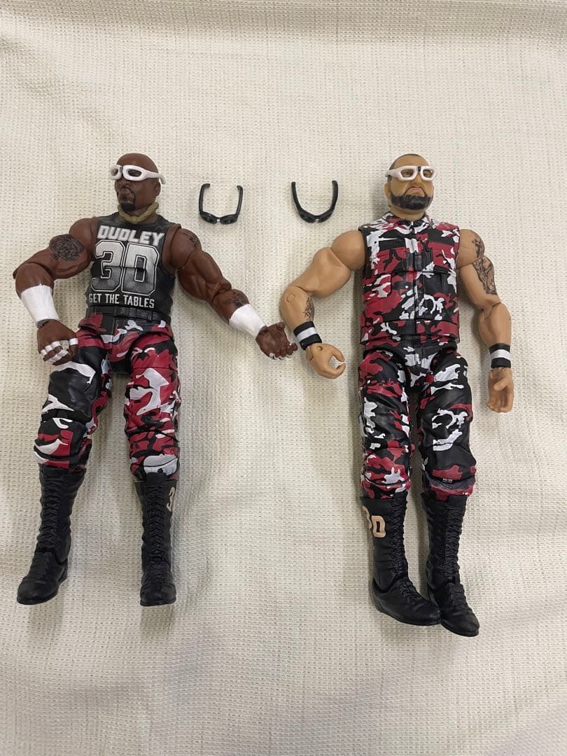 WWE マテル　エリート　ダッドリーボーイズ　2体セット　ヘッドカスタム