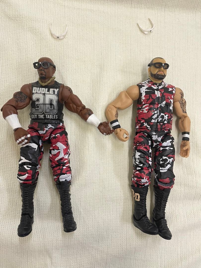 WWE マテル　エリート　ダッドリーボーイズ　2体セット　ヘッドカスタム