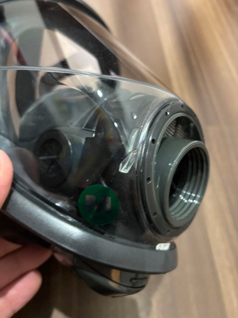 最終値引き重松　シゲマツ　防毒マスク　GM164（M） 吸収缶付き