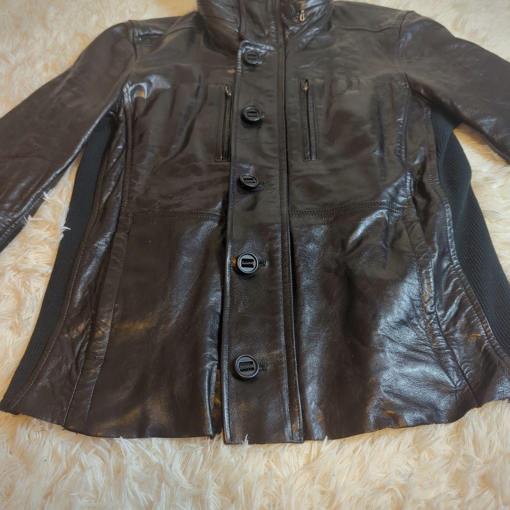 BAREFACE レザー シングルライダース ラムレザー L光沢 48