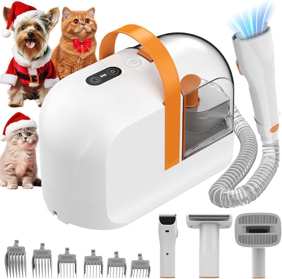 抜け毛対策　換毛期に！犬猫用バリカン 掃除機付 グルーミング トリミング