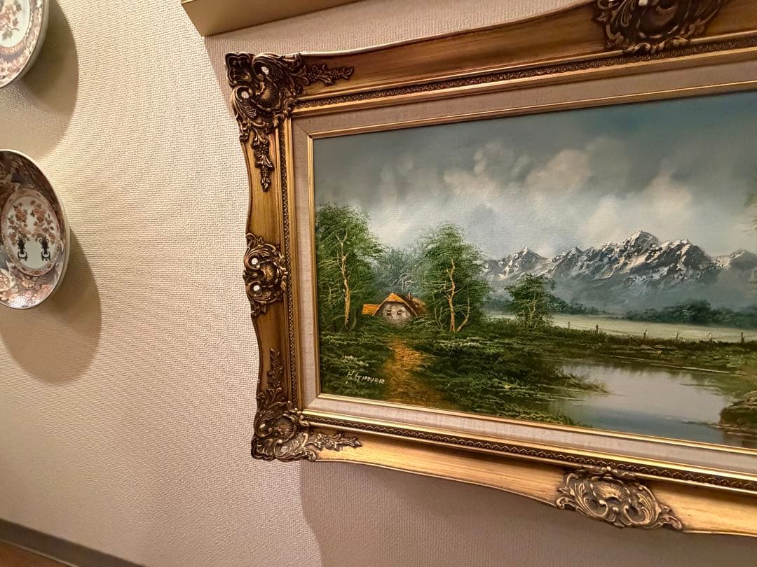 油彩 リアリズム 写実絵画 アンティーク サイン有り