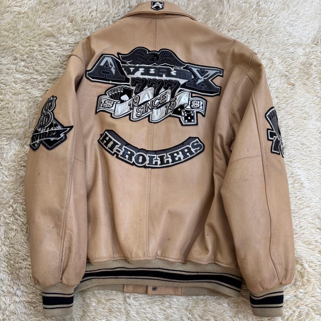 レア　AVIREX ハイローラー アビレックス レザージャケット サイズM