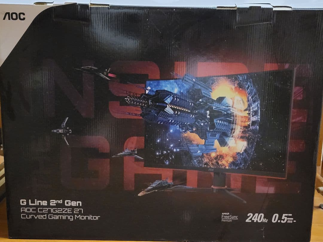 AOC 27インチ240Hz 曲面ゲーミングモニター 本体　C27G2ZE27