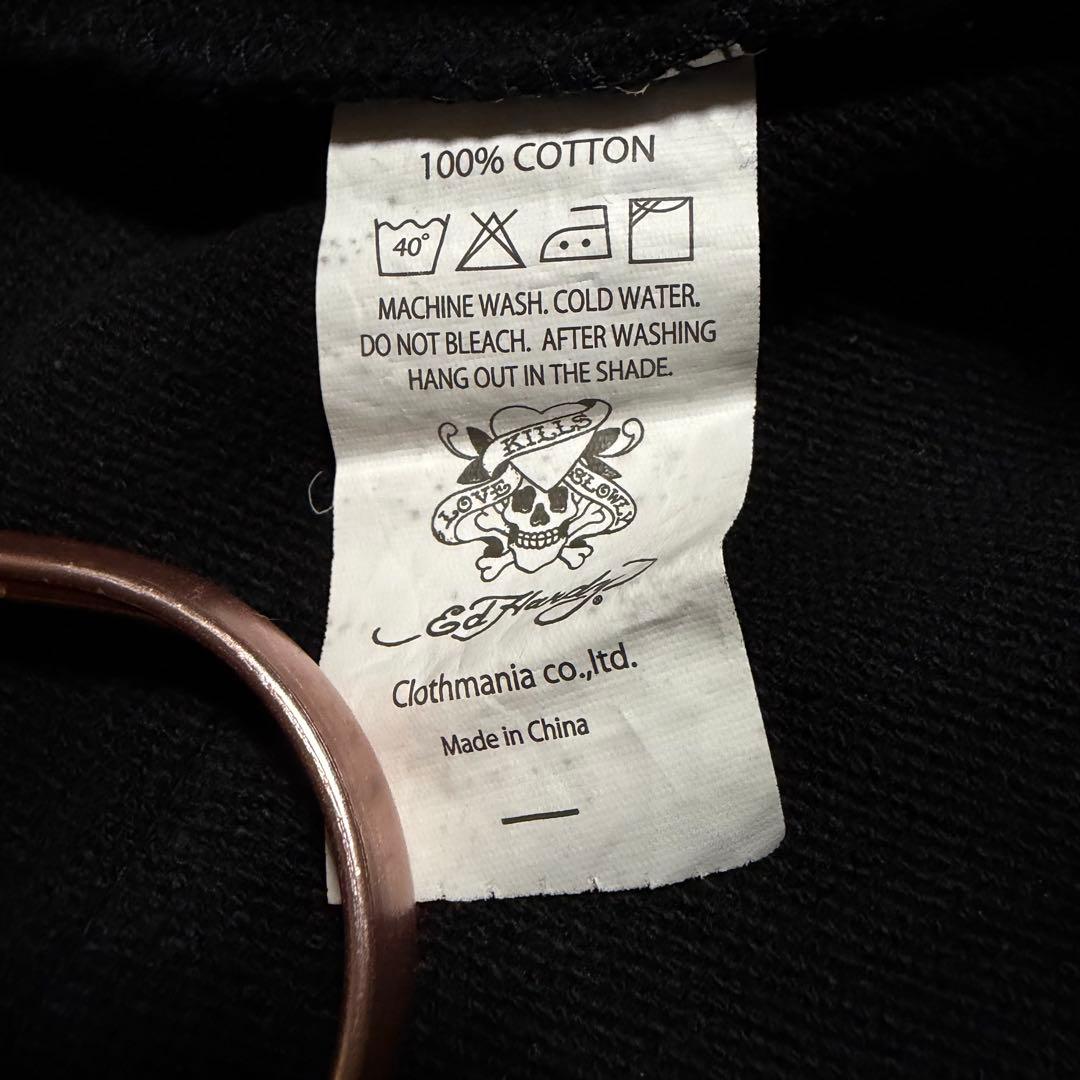 y2k 00s Ed Hardy パーカー 総柄 平成 ギャル グランジ 短丈