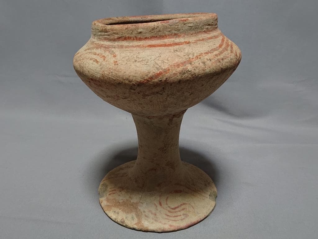 コレクター収集　タイ古陶加彩　バンチェン土器 壺