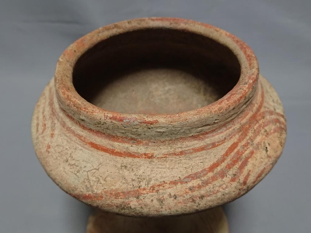 コレクター収集　タイ古陶加彩　バンチェン土器 壺