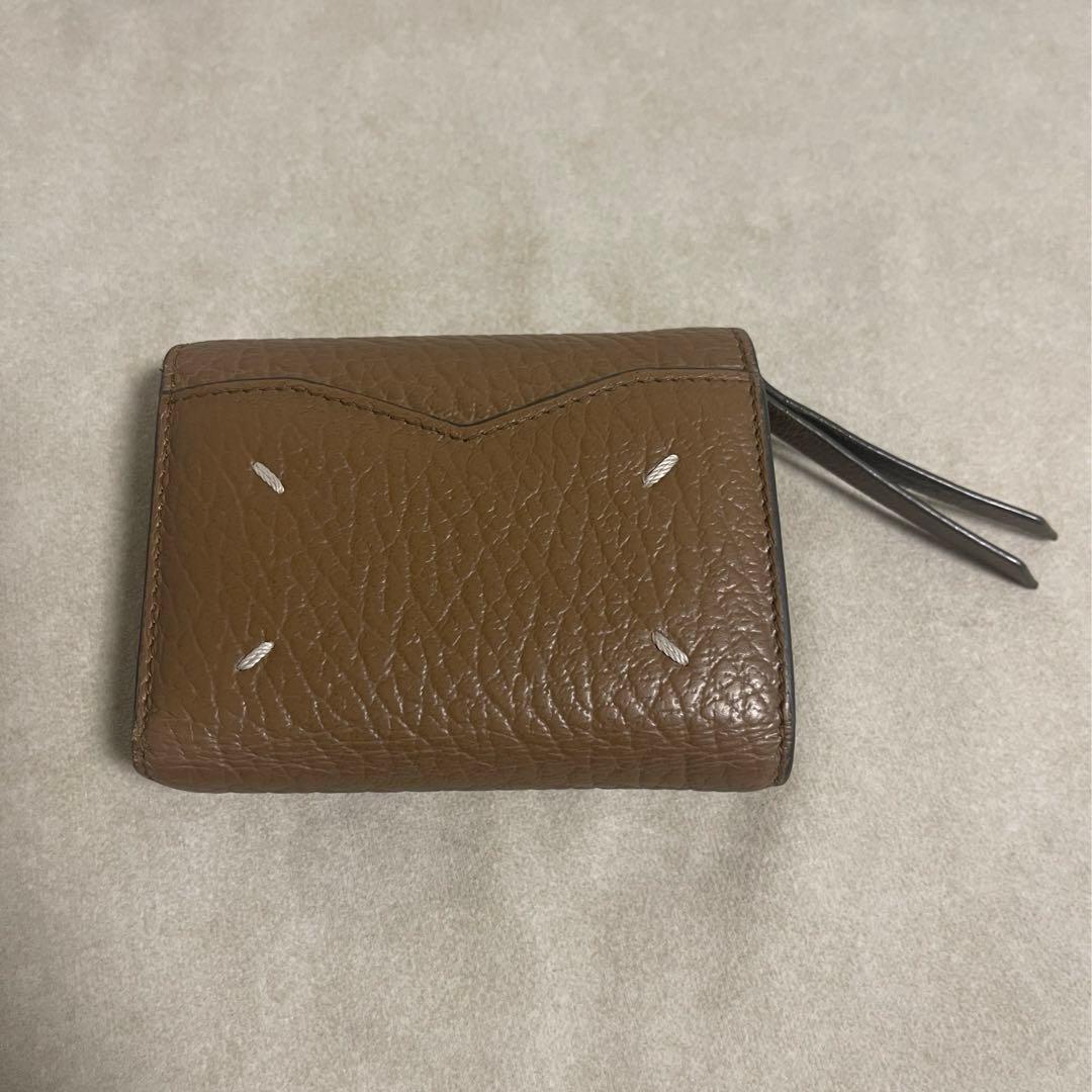 マルジェラ　三つ折り　財布　ブラウン