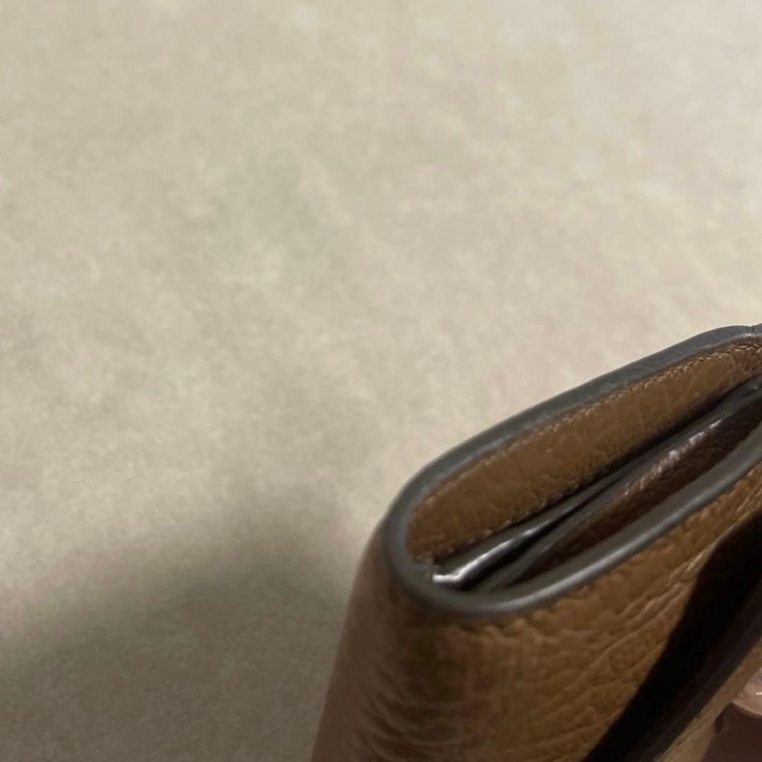 マルジェラ　三つ折り　財布　ブラウン