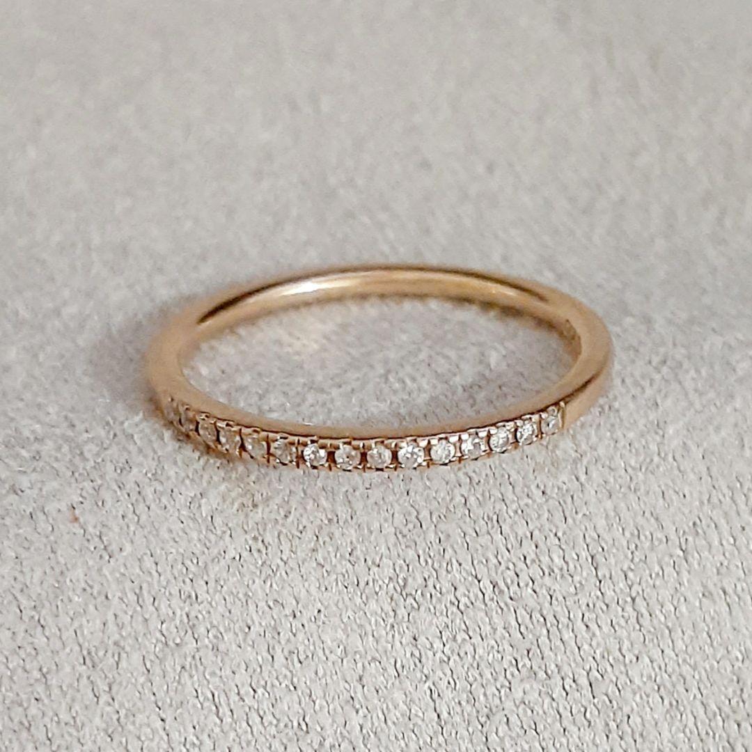 ノジェス K10YG ハーフエタニティ ピンキーリング