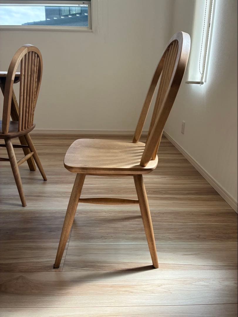 ナチュラルウッド ダイニングテーブル 4脚付き