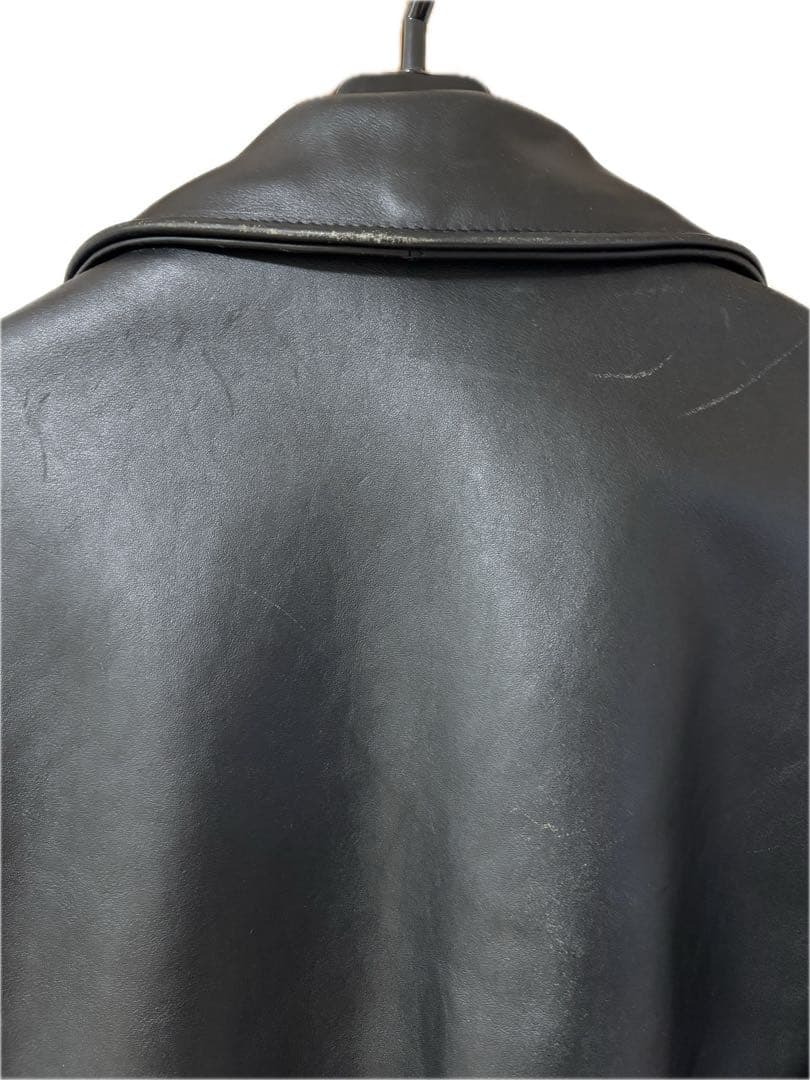 schoot 642 シングルライダース レザージャケット36 黒