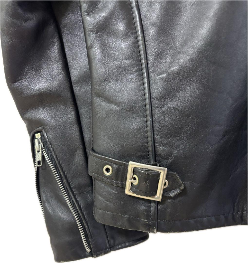 schoot 642 シングルライダース レザージャケット36 黒