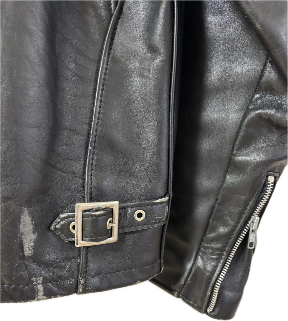 schoot 642 シングルライダース レザージャケット36 黒