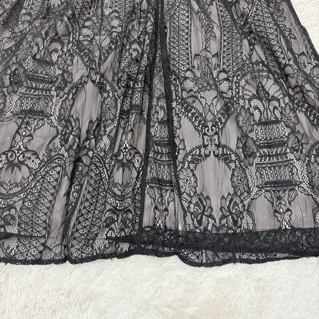 美品✨グレースコンチネンタル 総レース カシュクール ロングワンピース 刺繍