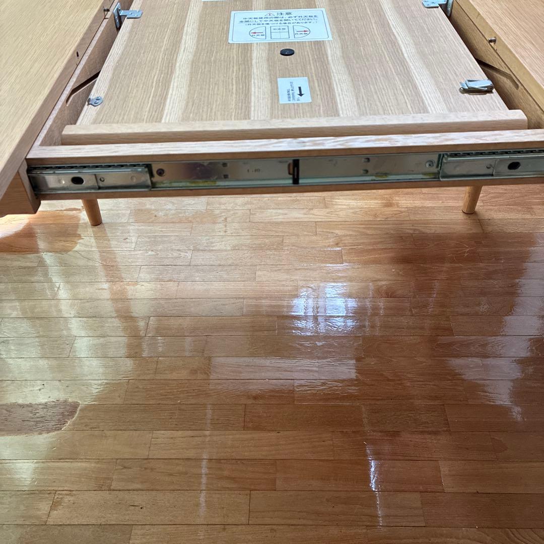 ダイニングテーブル　旭川家具　カンディハウス　伸縮