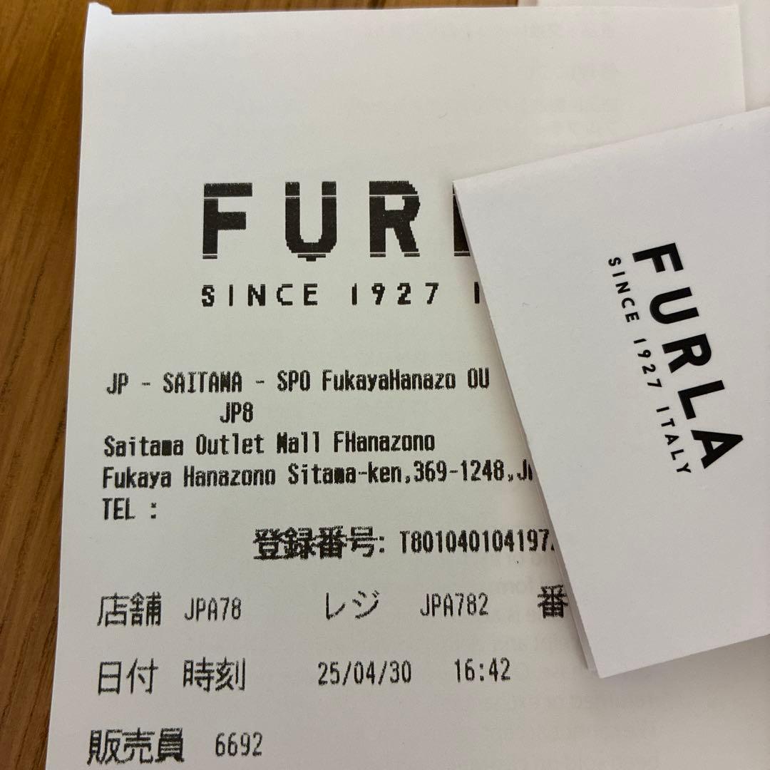 ★ banboo ★FURLA ブラック 三つ折り財布