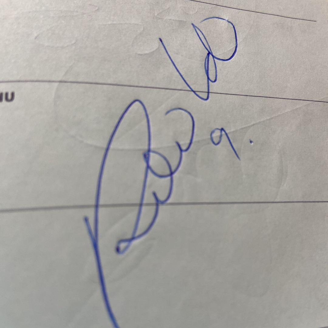 97年のブラジル代表選手のサイン