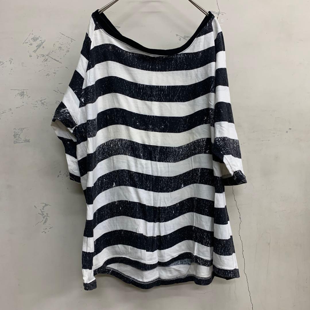 アンダーカバーundercover04ssLANGUILD歪みボーダーカットソー