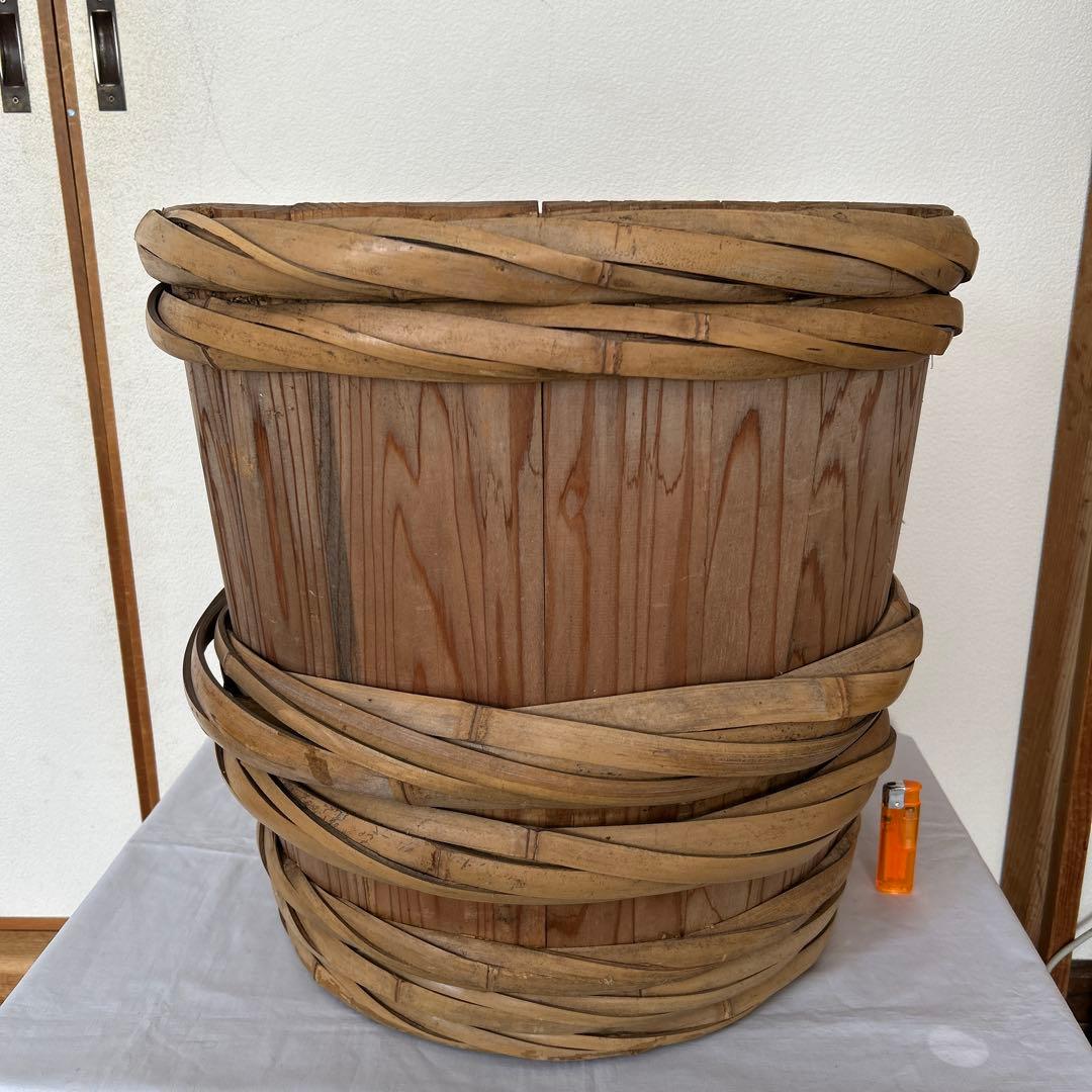 昭和レトロ　木製　樽　酒樽　空樽　古材　古道具　古民具　ビンテージ