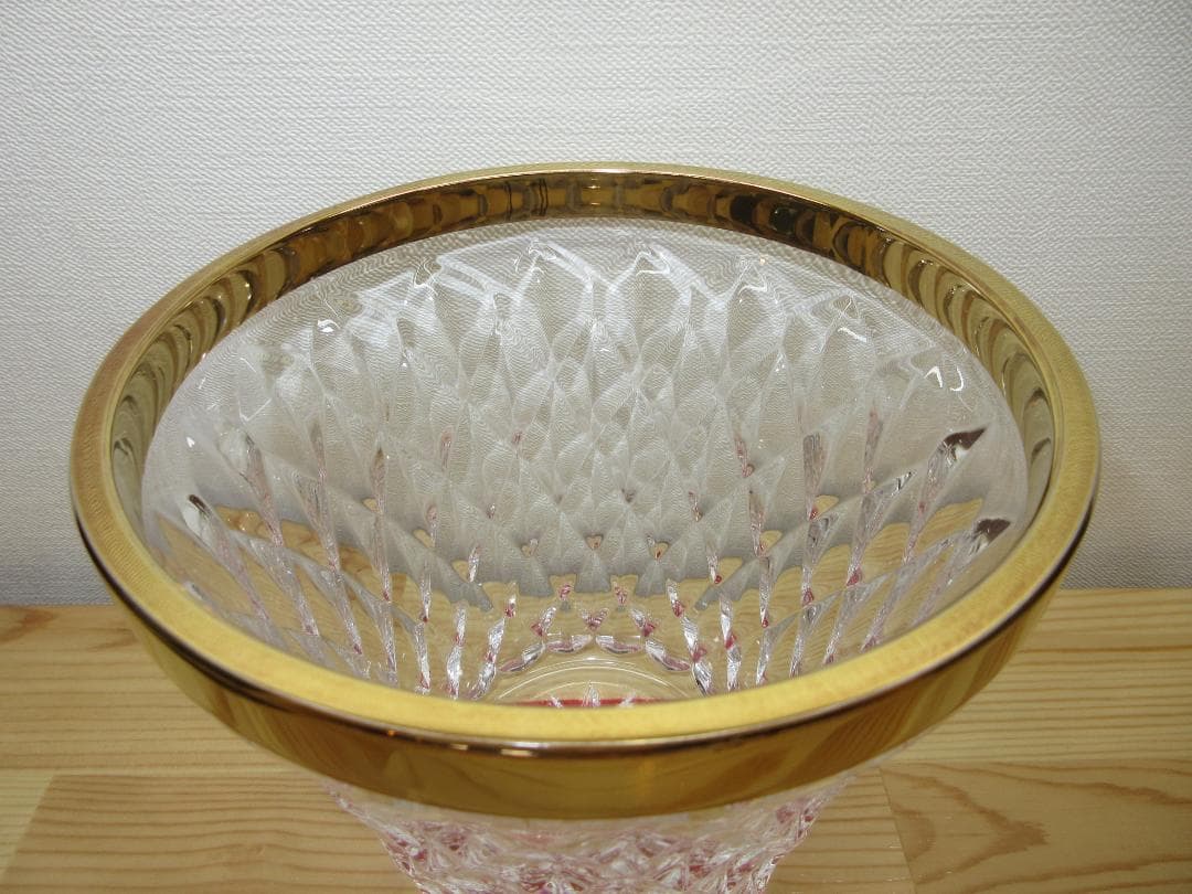 送料込【逢絢亭・新品】茶道具 水指 義山 クリスタル 金縁末広 大中繁明 共箱