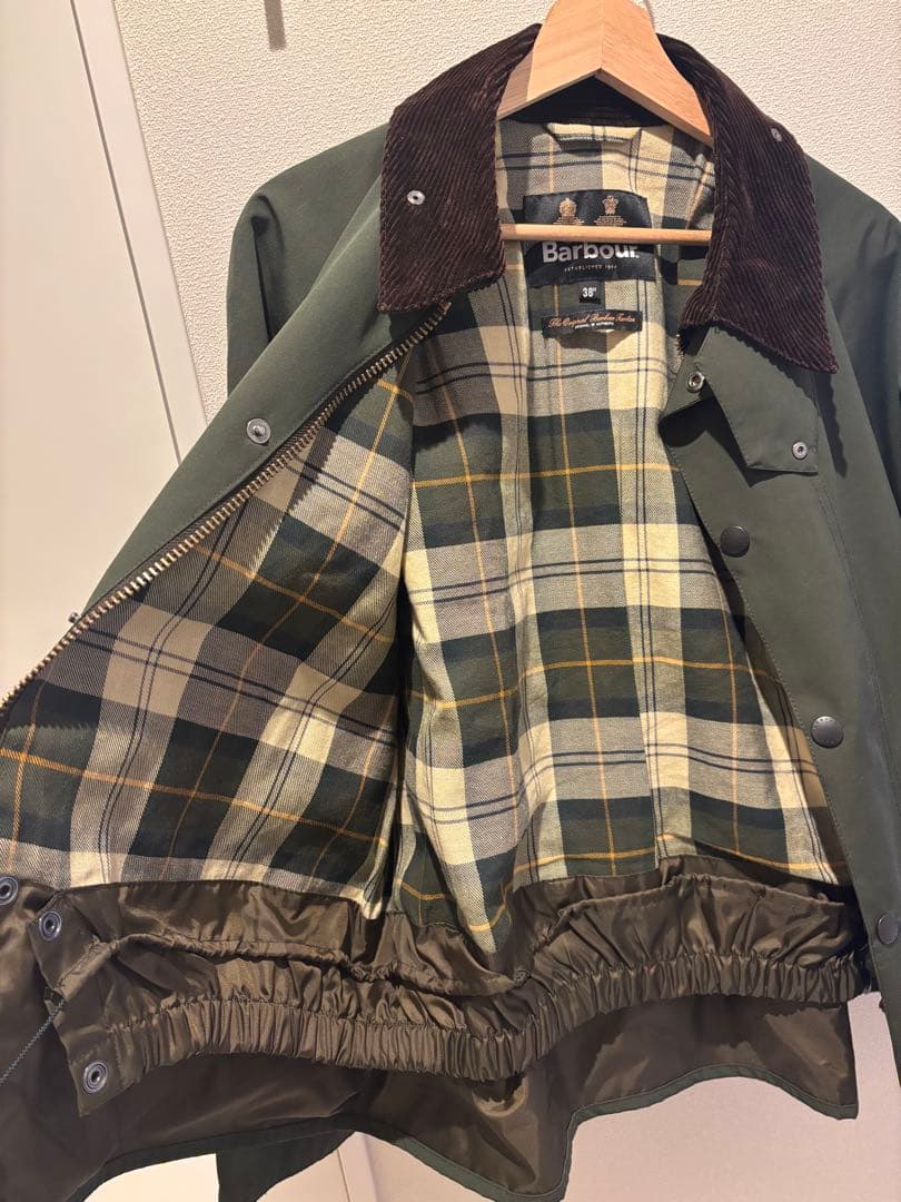 Barbour TRANSPORT ノンワックスジャケット 38 ダークグリーン