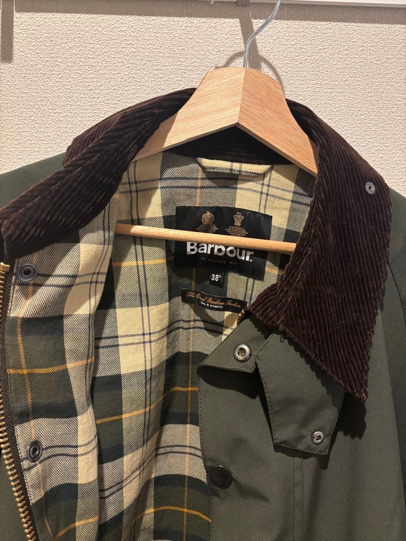 Barbour TRANSPORT ノンワックスジャケット 38 ダークグリーン