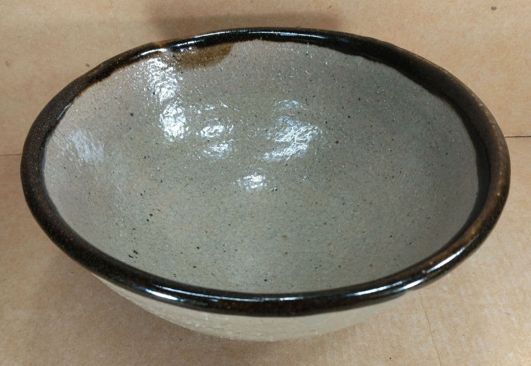 【本物保証】濱田庄司(浜田庄司) 縁黒茶碗 共箱 益子焼 人間国宝 美品