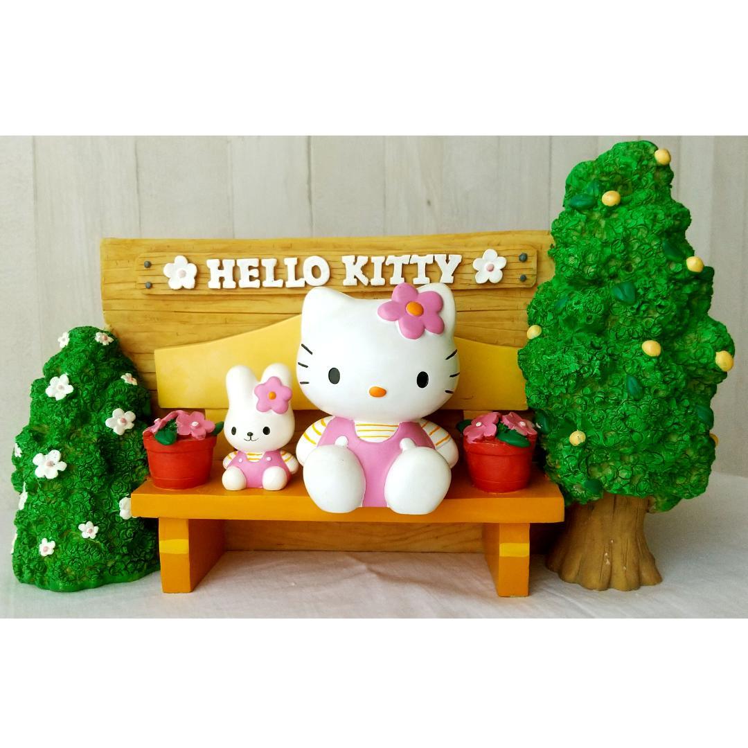 キティ　植木鉢　陶器　フィギュア　置物　ガーデンポット　カバー　うさぎ　花