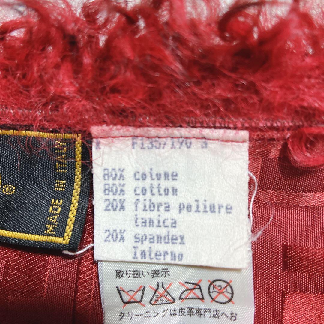 希少⭐️フェンディ　スカート　ファー　コットン　ズッカ柄　赤　アオイ　サイズ40