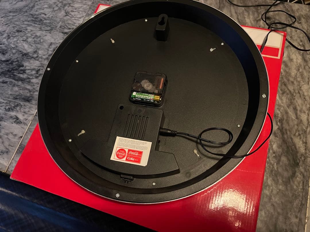 Coca-Cola ネオンサイン掛時計 アダプター 元箱付