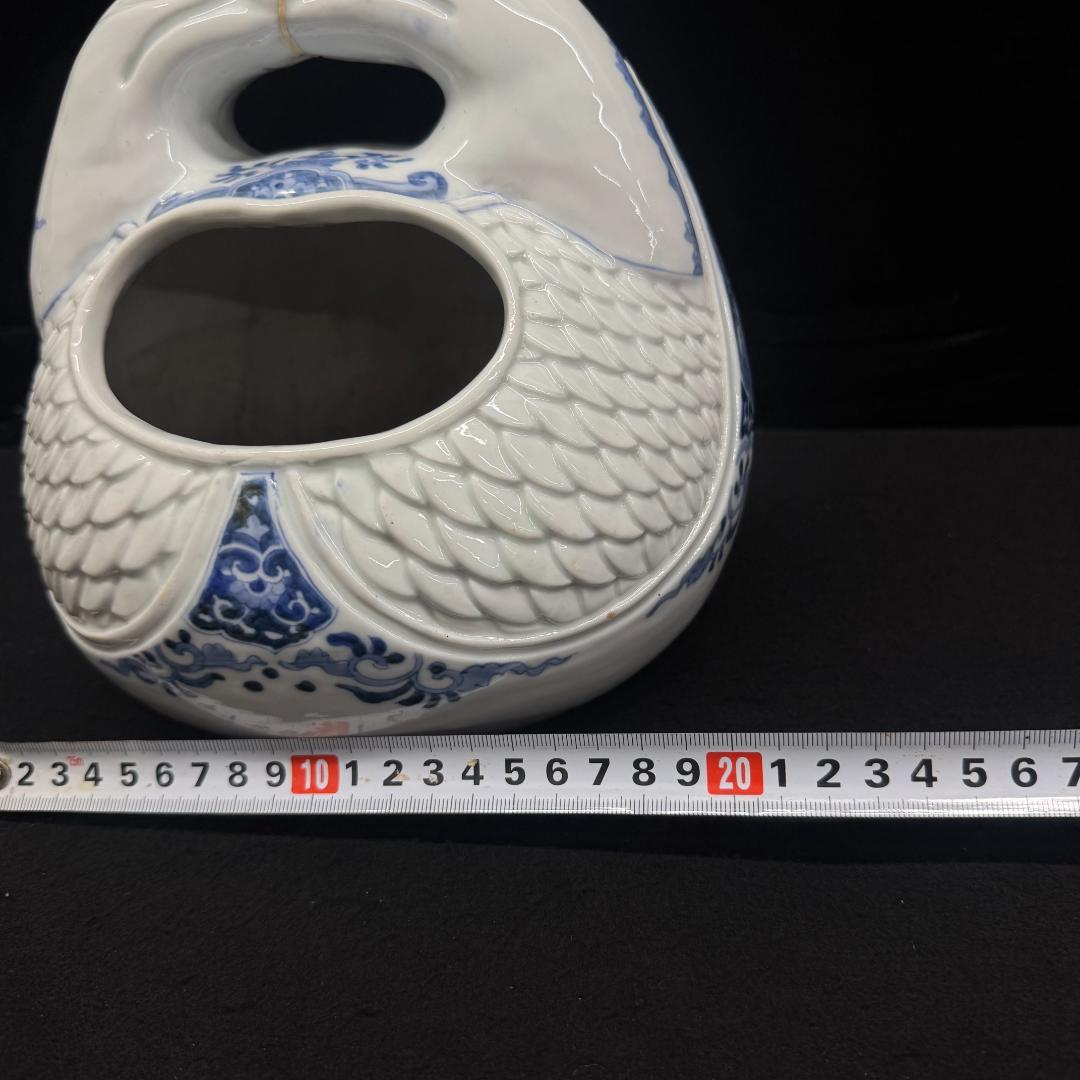 希少！平戸焼　染付　木魚形　手焙 古美術品 時代物