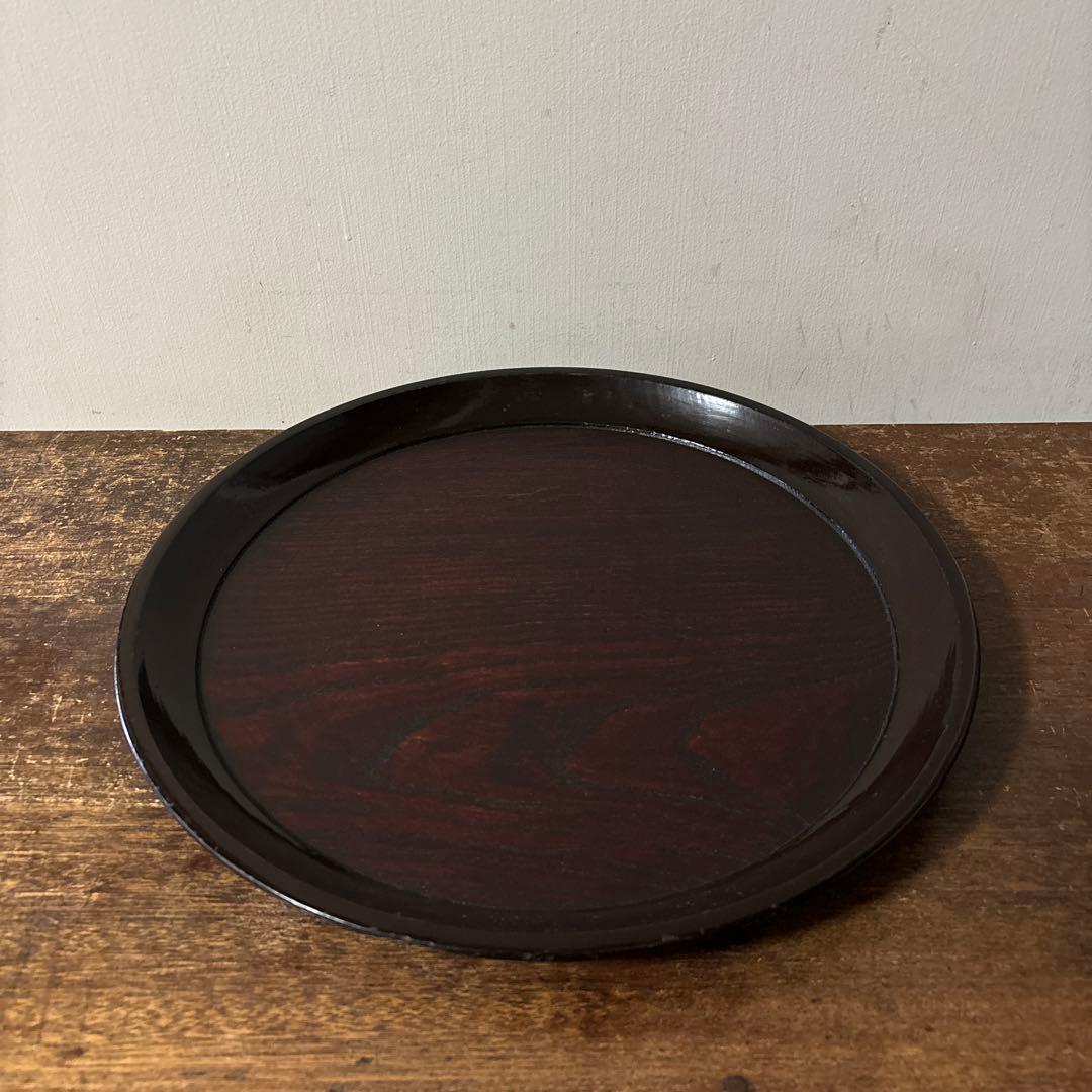 木地盆　丸盆　栗盆　くり抜き盆　骨董　アンティーク　 茶懐石　古美術　酒器　李朝