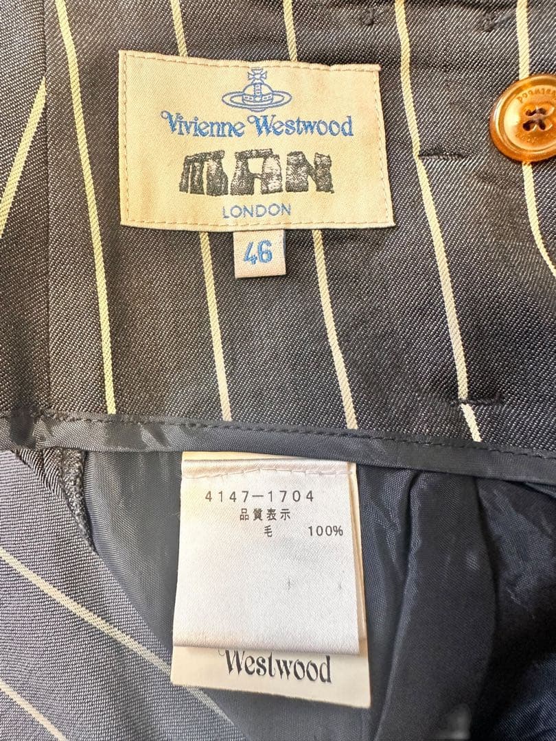 希少！極美品！ヴィヴィアンウエストウッドマン ストライプ サルエルパンツ 46