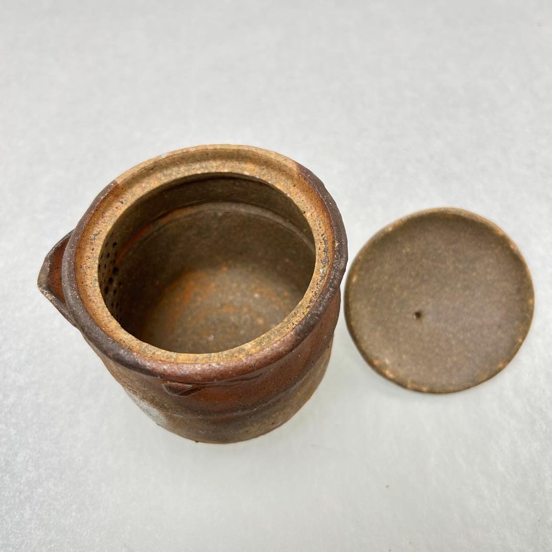 佐藤苔助 備前焼宝瓶 手捻り人気作者 急須 共箱 共布 茶注 煎茶 茶道具