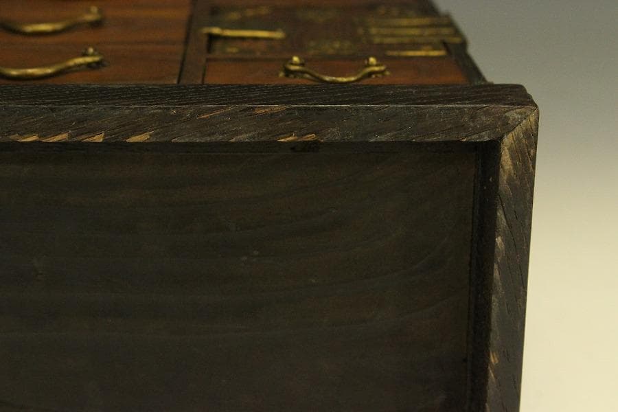 可愛い 桑材 小箪笥 引き出 小物入 和家具(LC335)