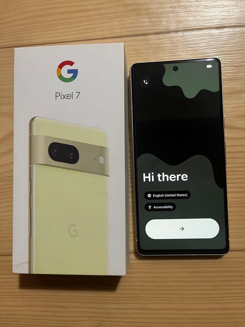 美品 Pixel7 レモングラス 128GB