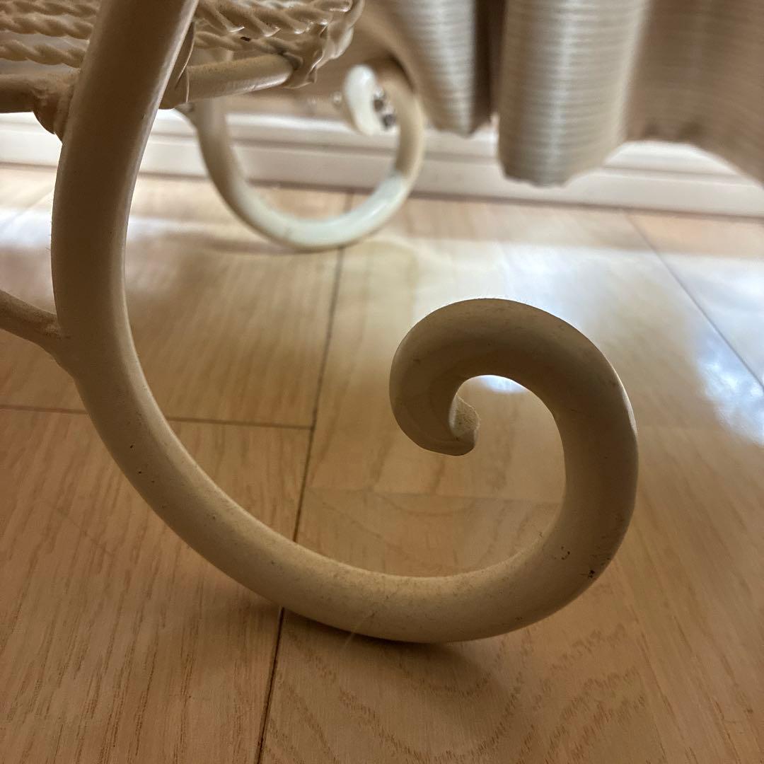 ロココ調アンティークチェスト収納ホワイトスタンド二段式姫系