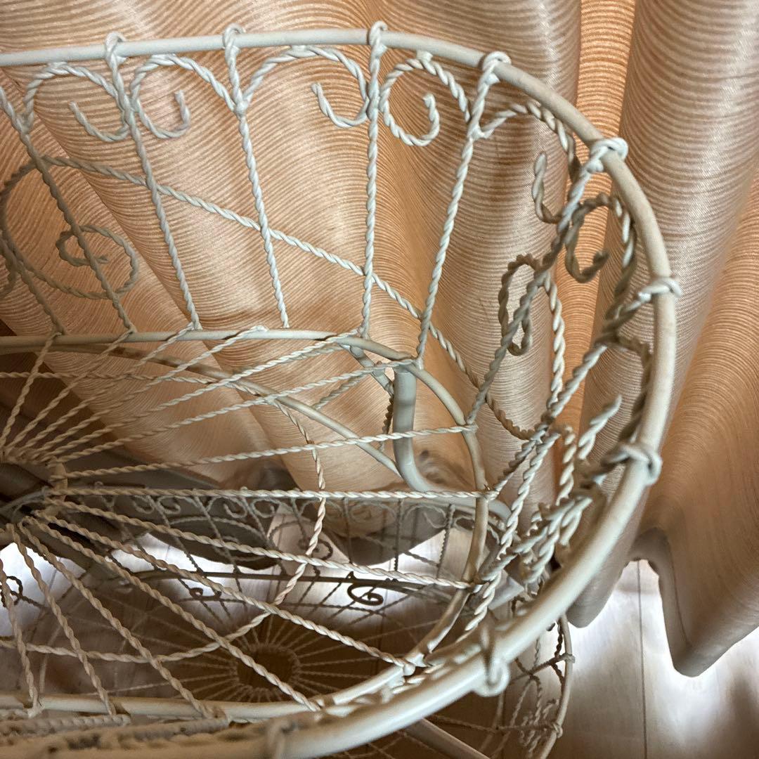 ロココ調アンティークチェスト収納ホワイトスタンド二段式姫系