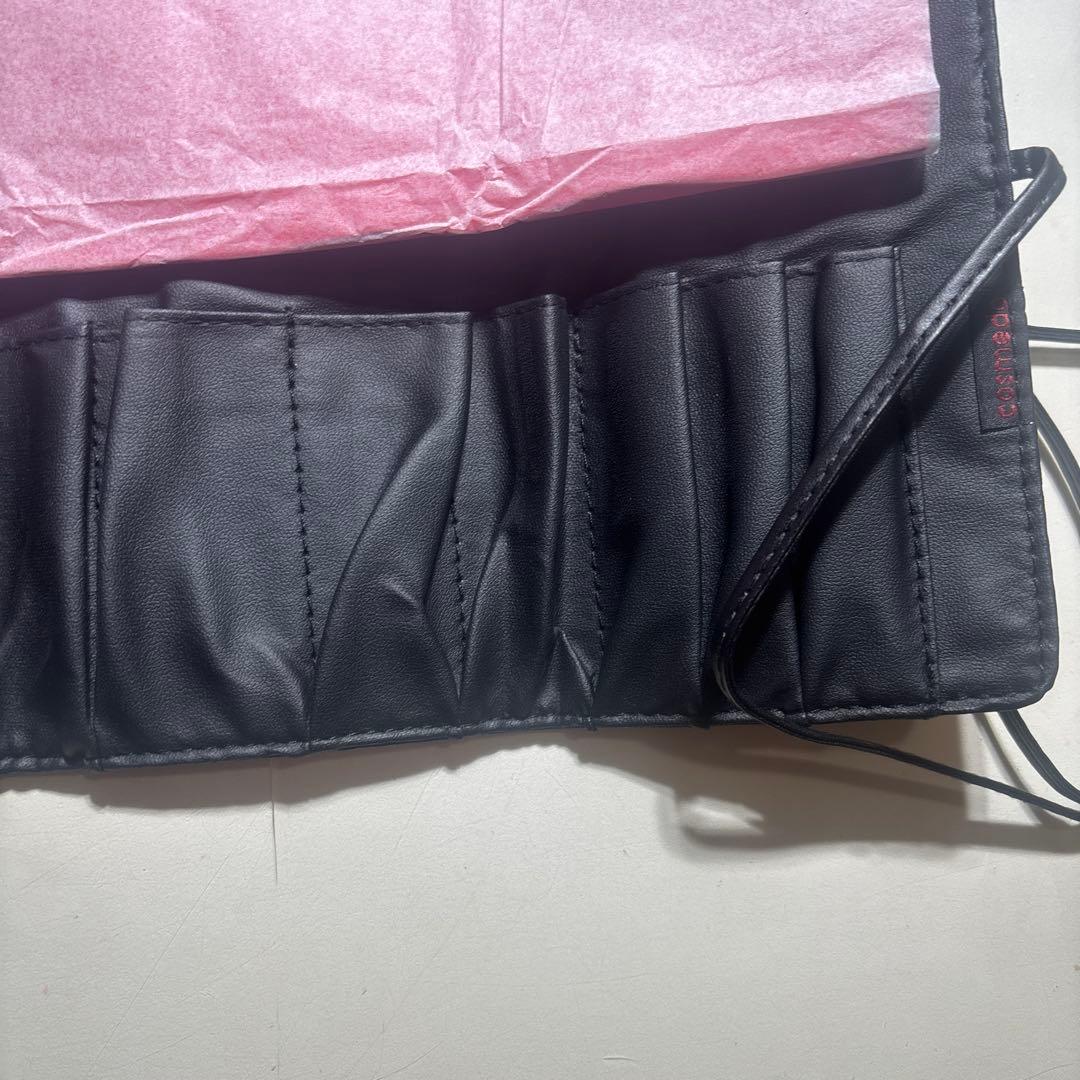 熊野筆　コスメ堂 メイクブラシ8本 セット　革ケース付き　新品未使用