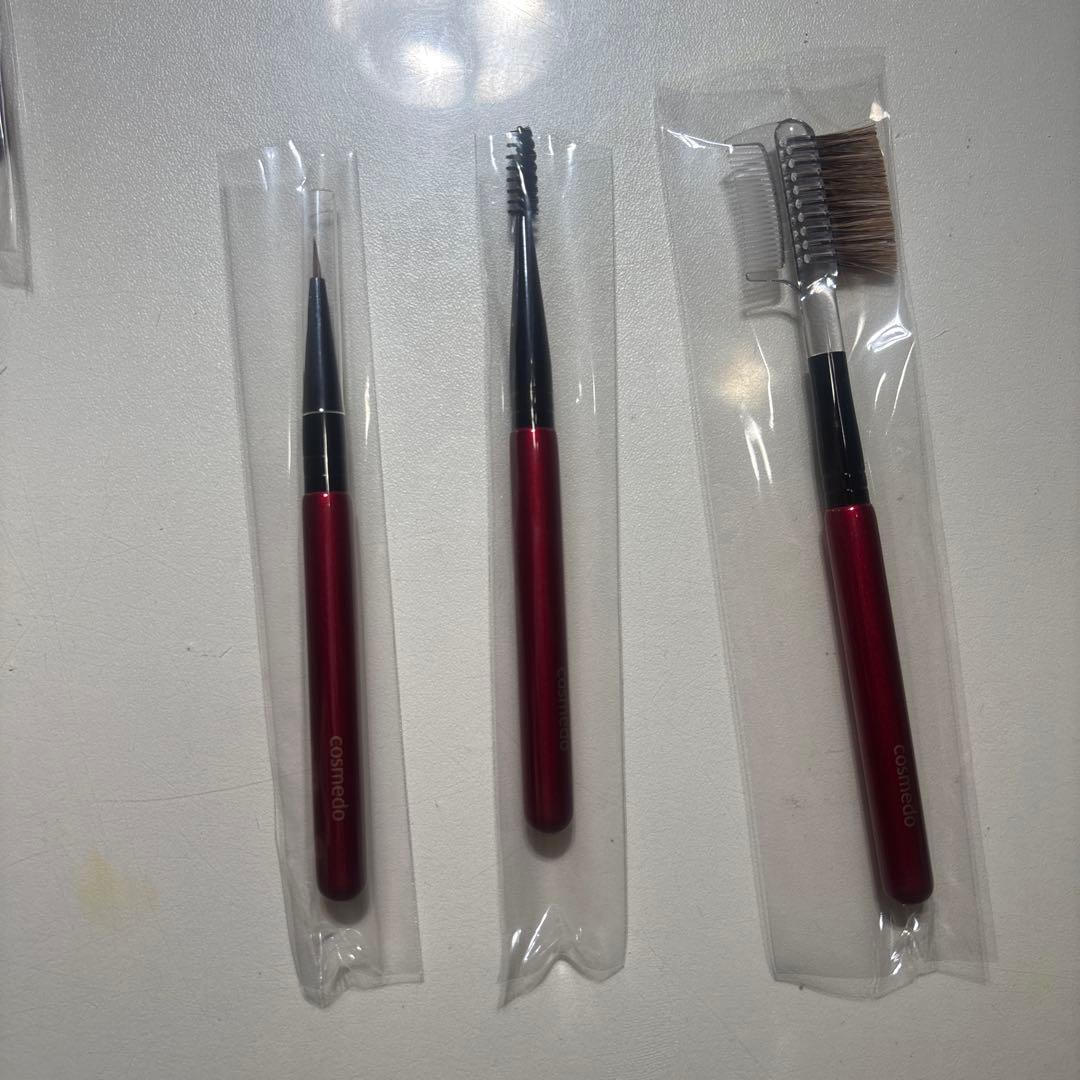 熊野筆　コスメ堂 メイクブラシ8本 セット　革ケース付き　新品未使用