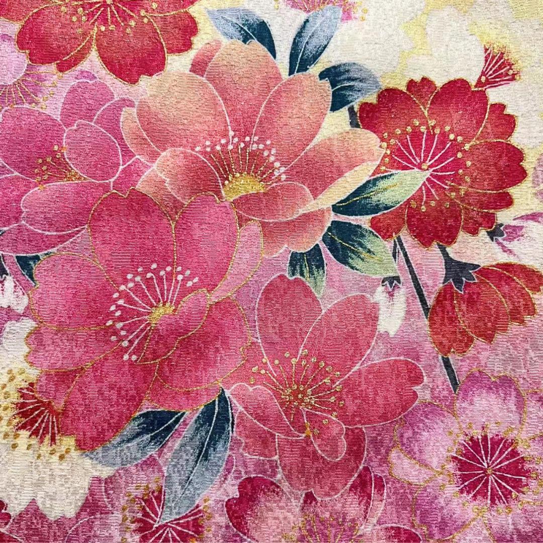 ≪早い者勝ち≫【美品】 振袖 正絹 花柄 桜 成人式 単品 赤 67 ●