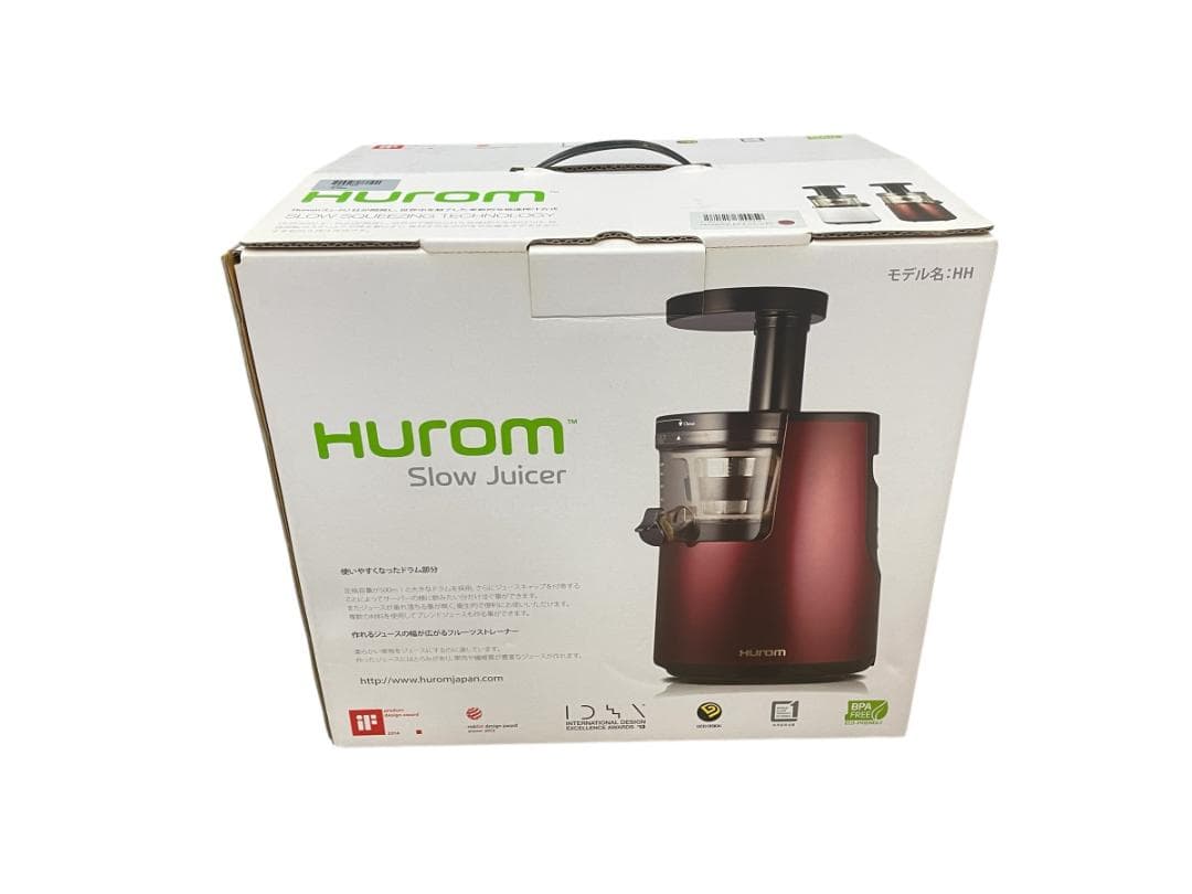 未使用 HUROM/ヒューロム スロージューサー HH-EBA06 レッド