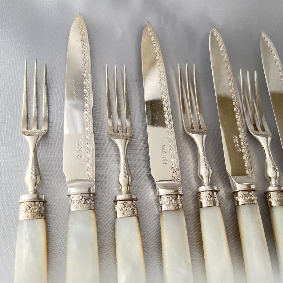 【Allen & Darwin 】【白蝶貝 / 純銀継手】デザートセット