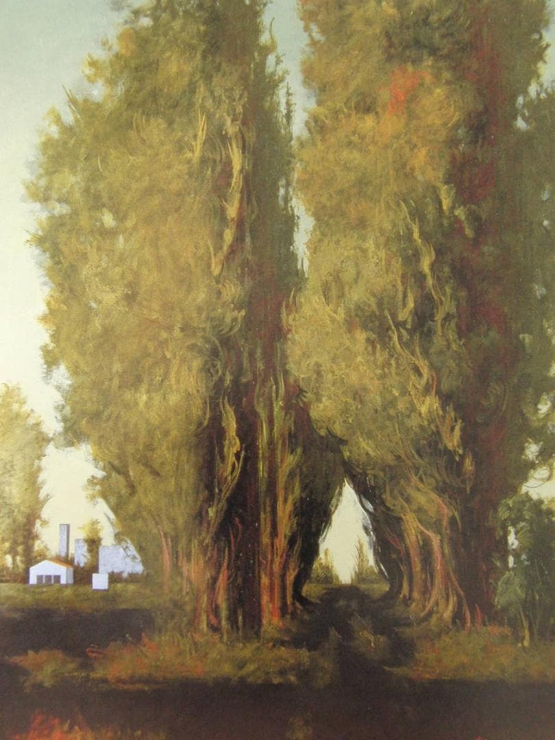 松樹路人、【北国の大地に】、希少な額装用画集より、新品額装付