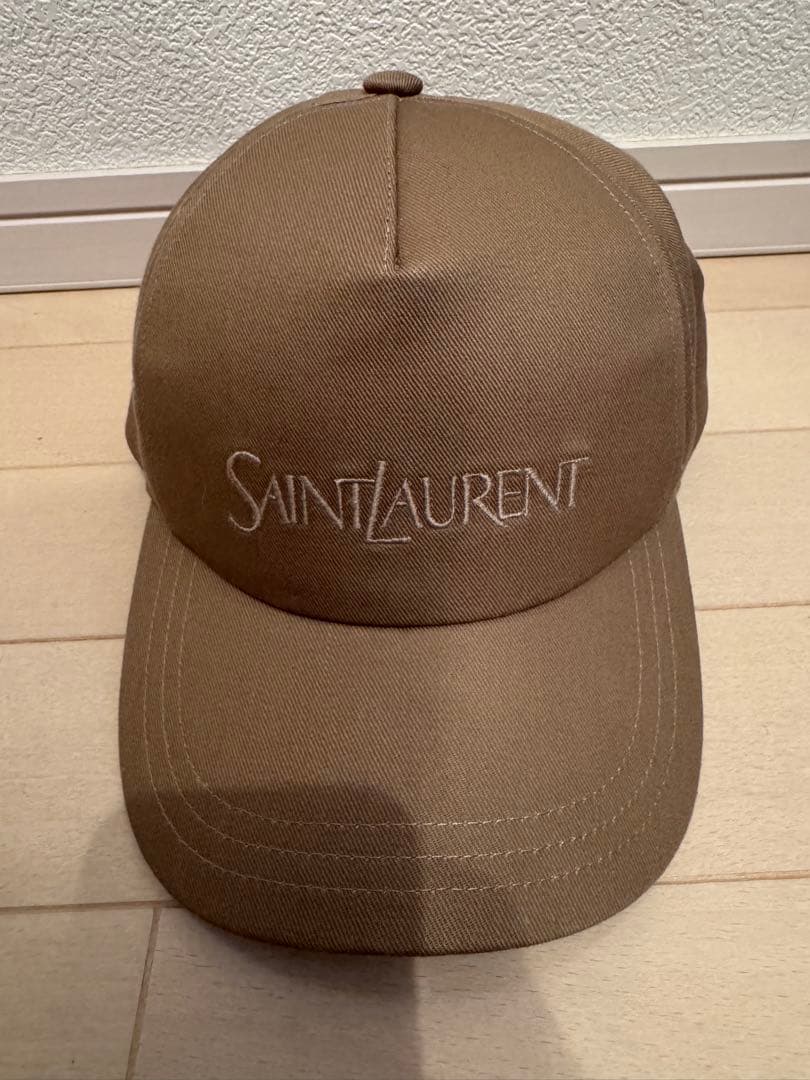【残3日】SAINT LAURENT キャップ ベージュブラウン 57 サイズ